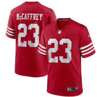 youth nike christian mccaffrey scarlet san francisco 49ers 